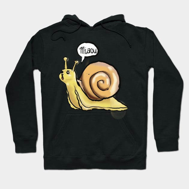 .Escargot qui miaule Hoodie by Saby.chufolle